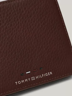 Portfele & Breloczki Do Kluczy*Tommy Hilfiger Portfel Ze Skóry Premium Na Karty I Bilon COGNAC