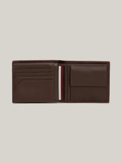 Portfele & Breloczki Do Kluczy*Tommy Hilfiger Portfel Ze Skóry Premium Na Karty I Bilon COGNAC