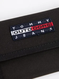 Portfele & Breloczki Do Kluczy*Tommy Hilfiger Potrójnie Składany Portfel Z Logo BLACK