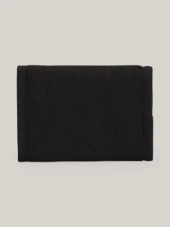 Portfele & Breloczki Do Kluczy*Tommy Hilfiger Potrójnie Składany Portfel Z Naszywką BLACK