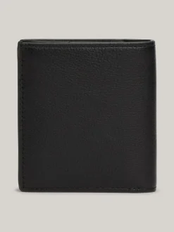 Portfele & Breloczki Do Kluczy*Tommy Hilfiger Potrójnie Składany Portfel Skórzany Casual BLACK