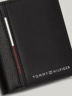 Portfele & Breloczki Do Kluczy*Tommy Hilfiger Potrójnie Składany Portfel Skórzany Casual BLACK