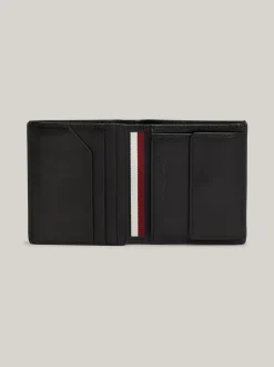 Portfele & Breloczki Do Kluczy*Tommy Hilfiger Potrójnie Składany Portfel Skórzany Casual BLACK