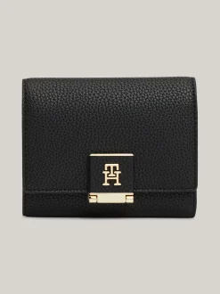 Portfele & Breloczki Do Kluczy*Tommy Hilfiger Potrójnie Składany Portfel TH Monogram BLACK
