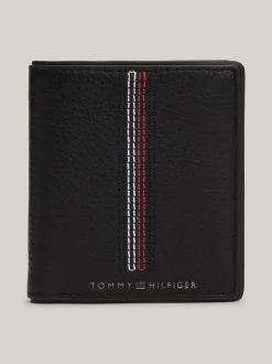 Portfele & Breloczki Do Kluczy*Tommy Hilfiger Potrójnie Składany Skórzany Portfel Casual BLACK