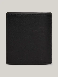 Portfele & Breloczki Do Kluczy*Tommy Hilfiger Potrójnie Składany Skórzany Portfel Casual BLACK