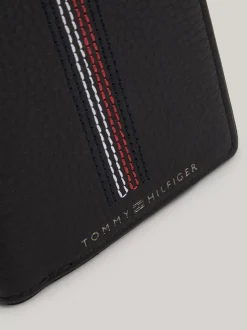 Portfele & Breloczki Do Kluczy*Tommy Hilfiger Potrójnie Składany Skórzany Portfel Casual BLACK