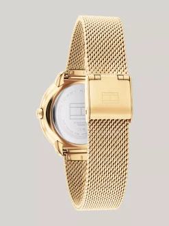 Zegarki*Tommy Hilfiger Pozłacany Jonowo Zegarek Na Bransolecie GOLD