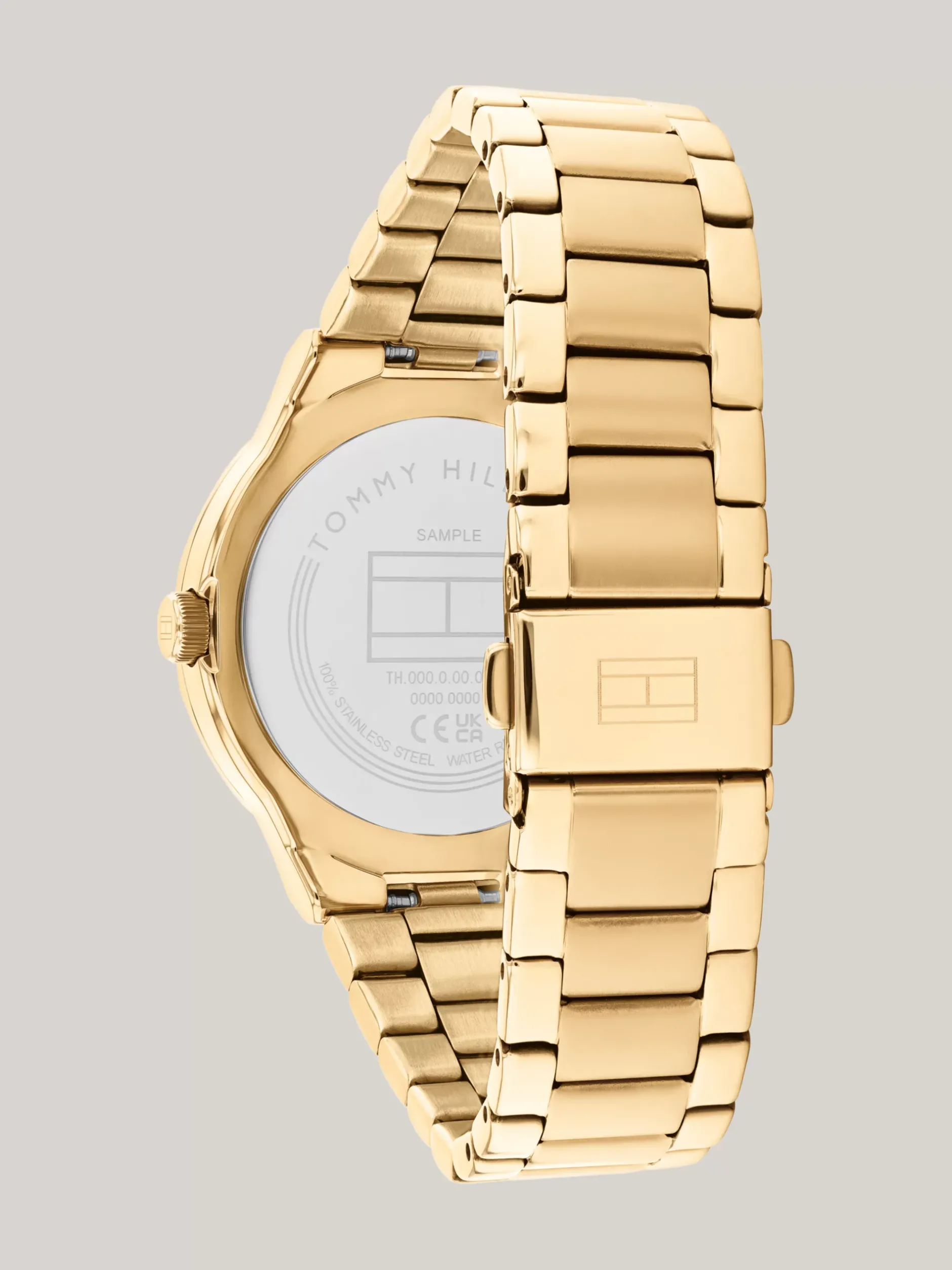 Zegarki*Tommy Hilfiger Pozłacany Jonowo Zegarek Z Kryształkami GOLD
