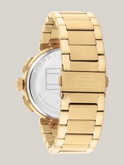Zegarki*Tommy Hilfiger Pozłacany Jonowo Zegarek Z Granatową Tarczą GOLD