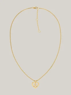 Biżuteria*Tommy Hilfiger Pozłacany Naszyjnik Z Monogramem TH GOLD
