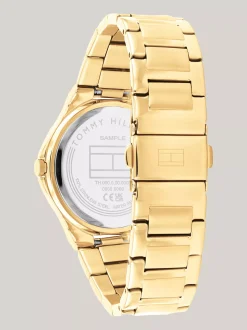 Zegarki*Tommy Hilfiger Pozłacany Zegarek Z Kryształkami GOLD