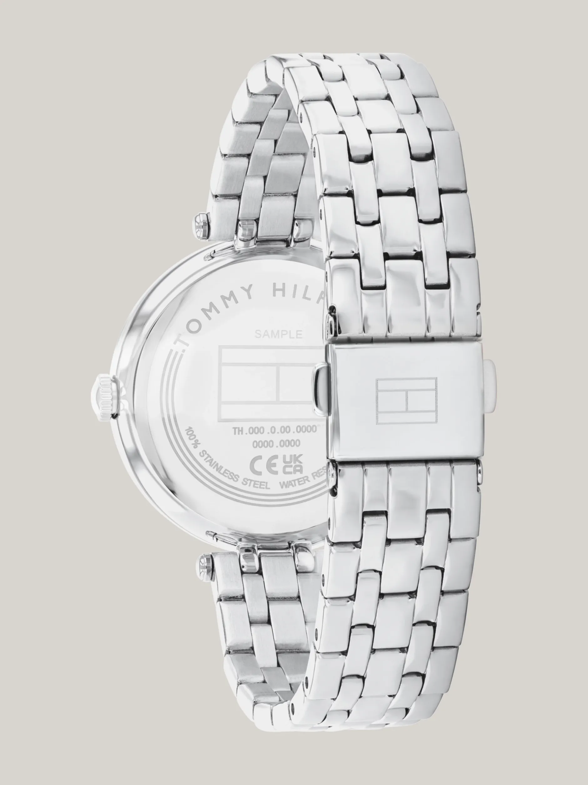 Zegarki*Tommy Hilfiger Pozłacany Zegarek Z Lunetą Z Kryształkami SILVER
