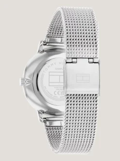 Zegarki*Tommy Hilfiger Pozłacany Zegarek Z Siateczkową Bransoletą TWO TONE