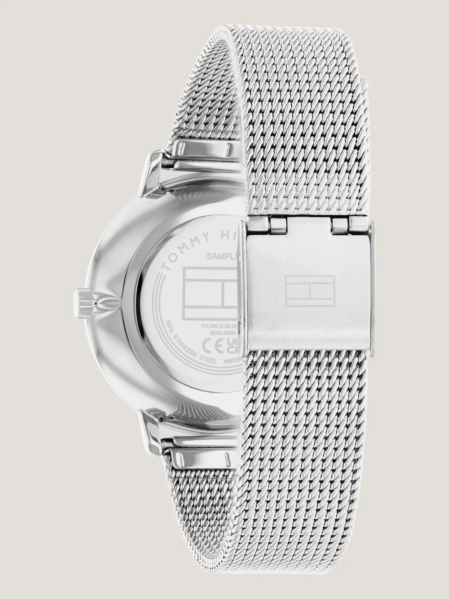 Zegarki*Tommy Hilfiger Pozłacany Zegarek Z Siateczkową Bransoletą TWO TONE