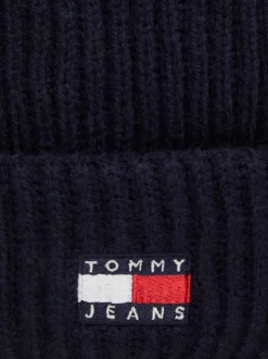 Czapki|Czapki I Szaliki*Tommy Hilfiger Prążkowana Czapka Beanie Heritage DARK NIGHT NAVY