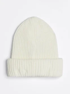Czapki|Czapki I Szaliki*Tommy Hilfiger Prążkowana Czapka Beanie Heritage ECRU
