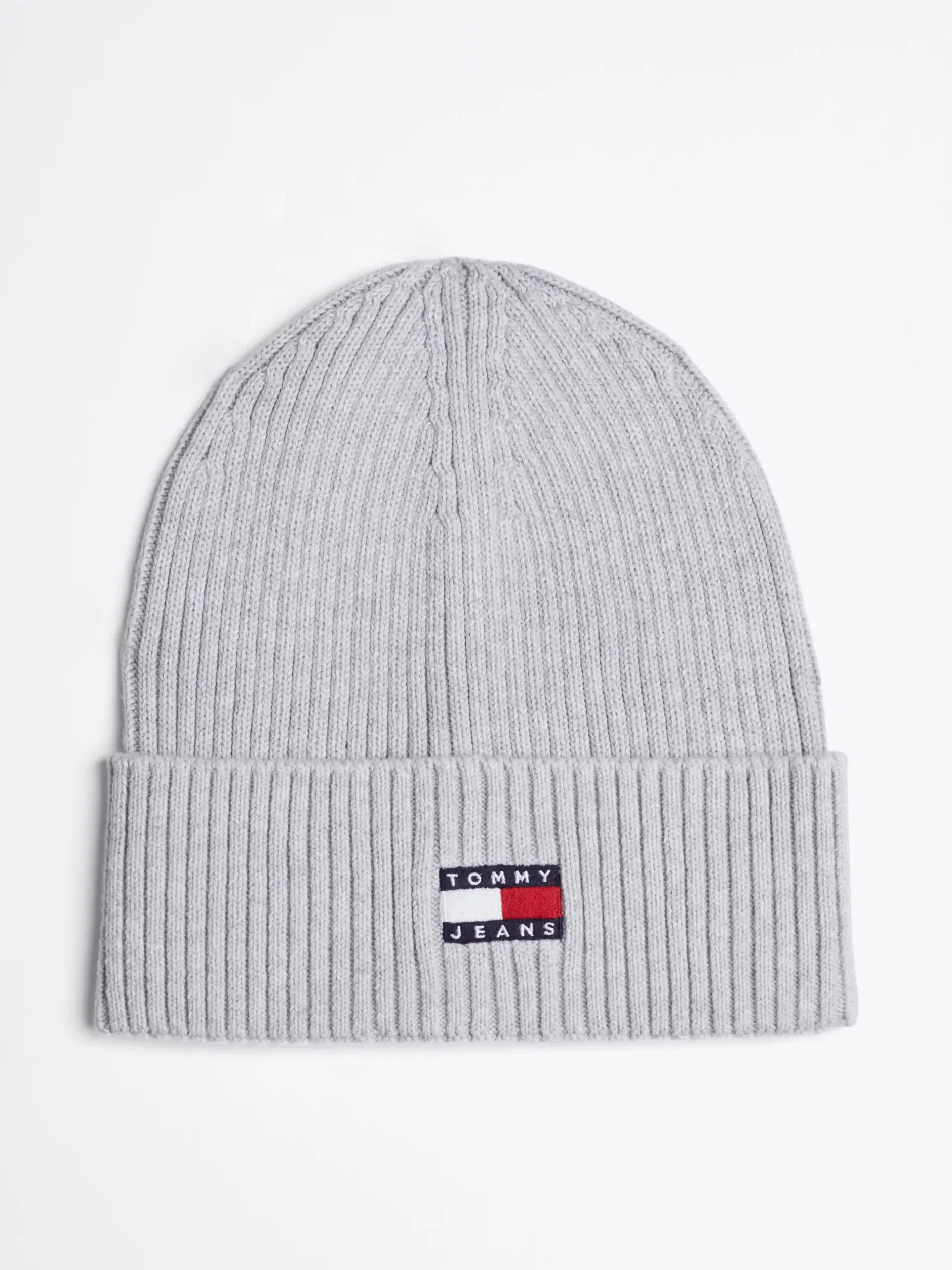 Czapki|Czapki I Szaliki*Tommy Hilfiger Prążkowana Czapka Typu Beanie Heritage SILVER GREY HTR