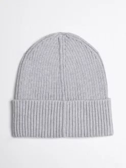 Czapki|Czapki I Szaliki*Tommy Hilfiger Prążkowana Czapka Typu Beanie Heritage SILVER GREY HTR