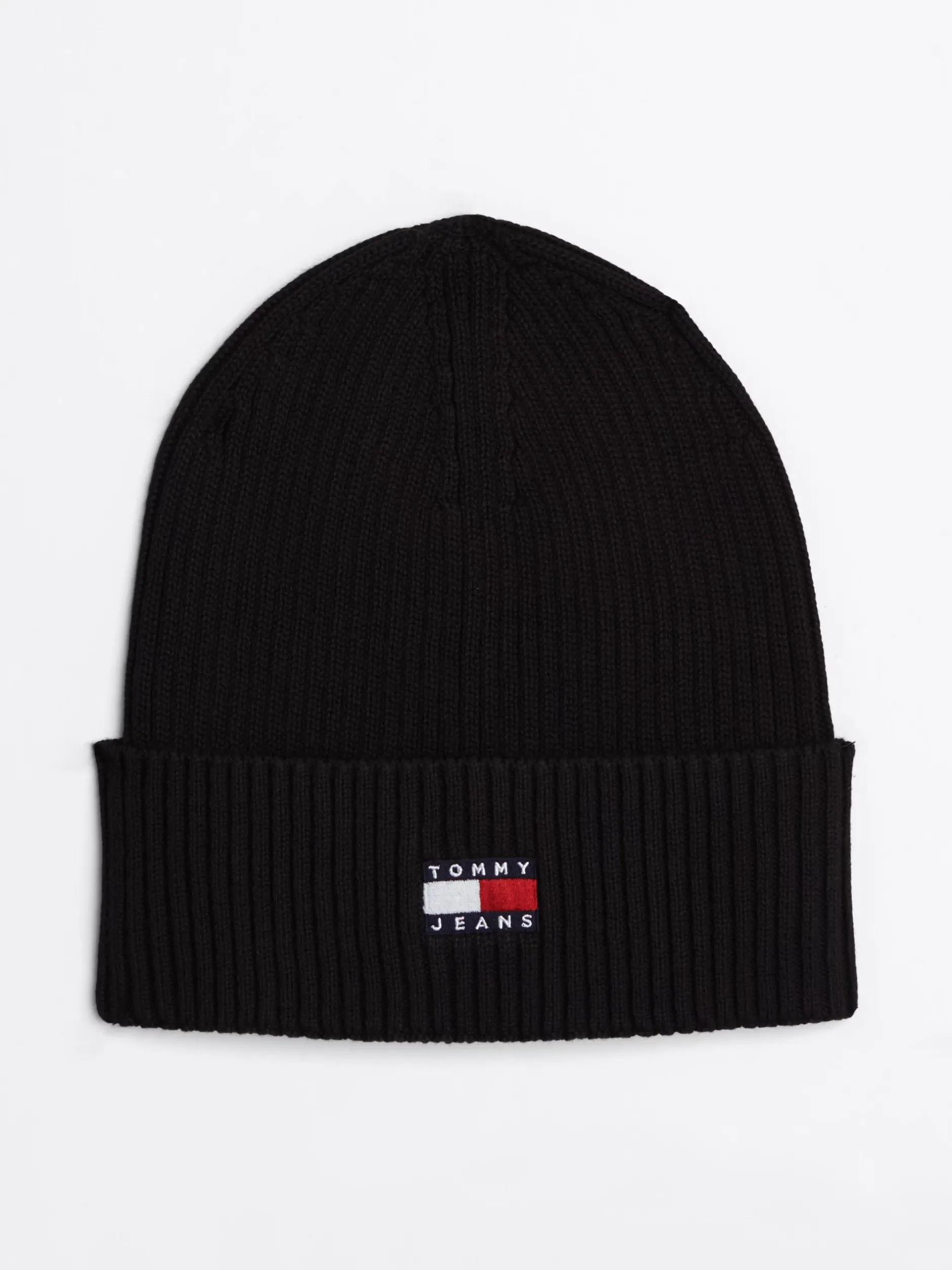 Czapki|Czapki I Szaliki*Tommy Hilfiger Prążkowana Czapka Typu Beanie Heritage BLACK
