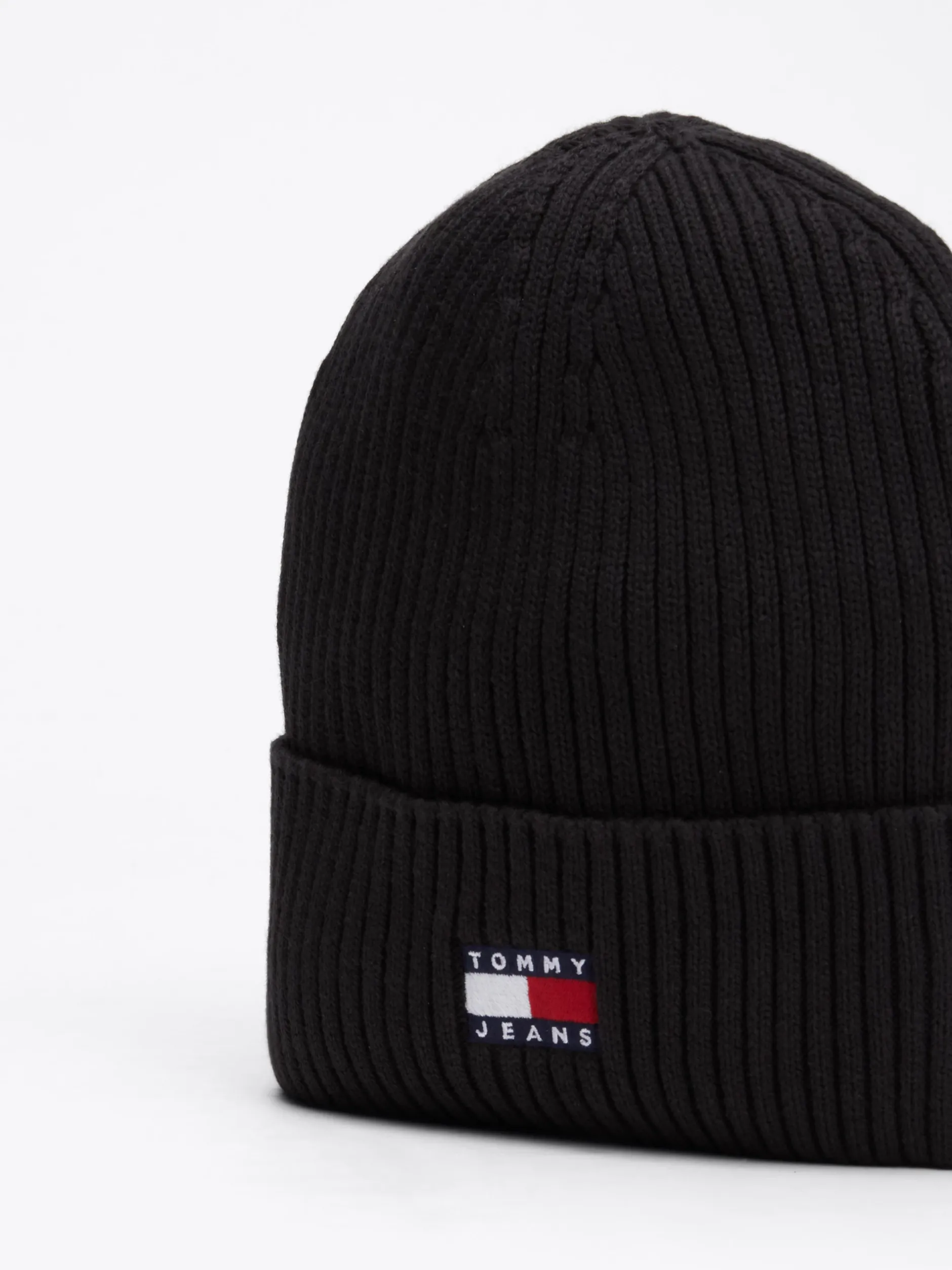 Czapki|Czapki I Szaliki*Tommy Hilfiger Prążkowana Czapka Typu Beanie Heritage BLACK
