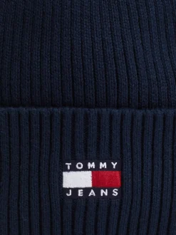 Czapki|Czapki I Szaliki*Tommy Hilfiger Prążkowana Czapka Typu Beanie Heritage DARK NIGHT NAVY