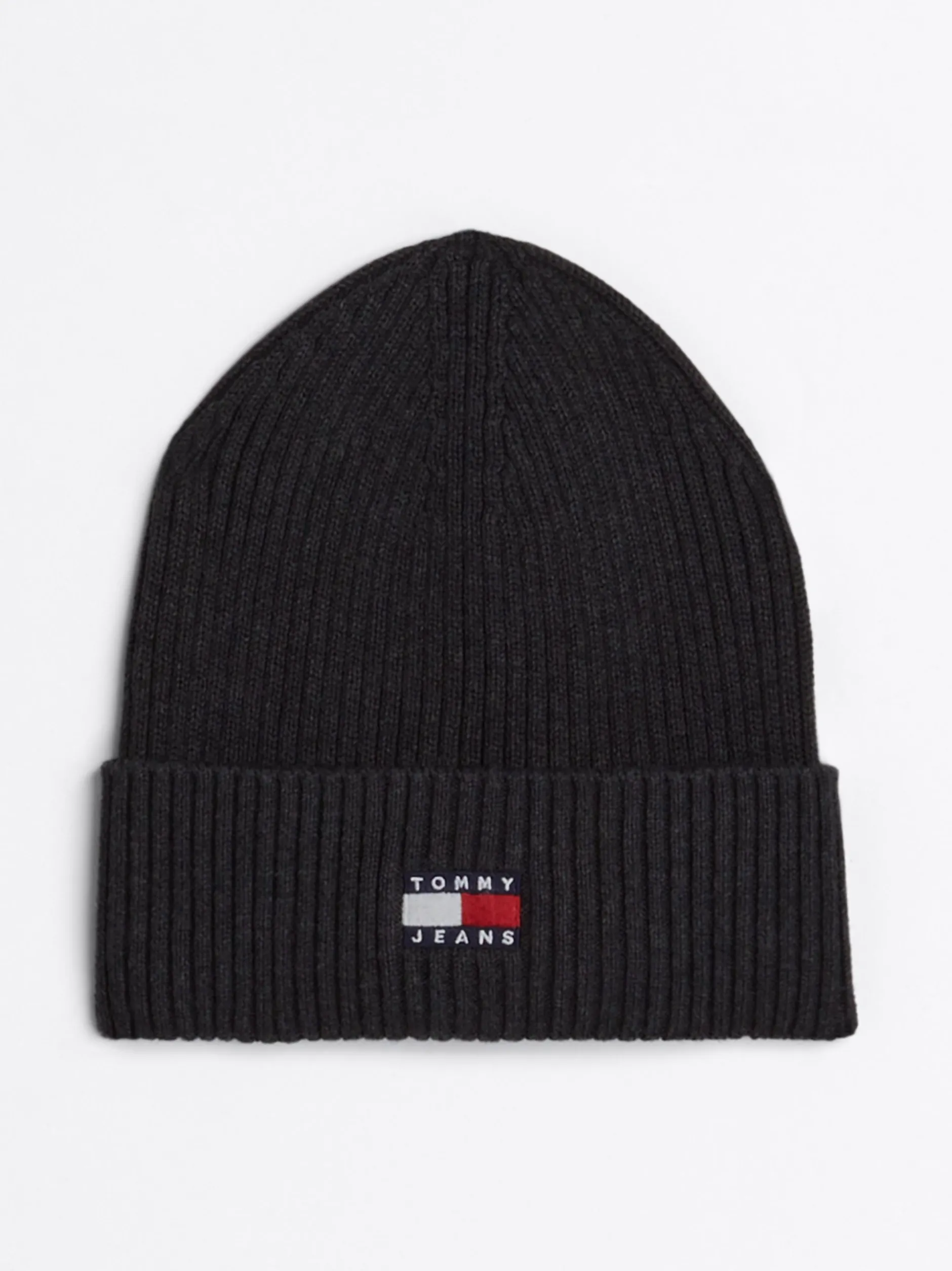 Czapki|Czapki I Szaliki*Tommy Hilfiger Prążkowana Czapka Typu Beanie Heritage DARK GREY HEATHER
