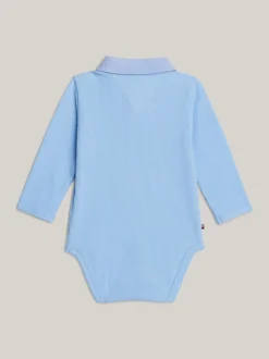 Dziewczynki|Chłopcy*Tommy Hilfiger Prążkowane Body Z Kołnierzykiem VESSEL BLUE