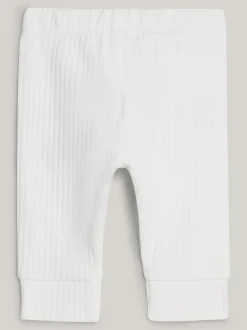 Dziewczynki|Chłopcy*Tommy Hilfiger Prążkowane Joggery Essential O Regularnym Kroju ANCIENT WHITE