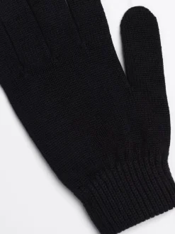 Rękawiczki|Czapki I Szaliki*Tommy Hilfiger Prążkowane Rękawiczki Z Podłużną Flagą BLACK