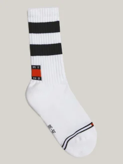 Bielizna & Skarpetki|Underwear & Socks*Tommy Hilfiger Prążkowane Skarpetki Z Paskiem WHITE/NAVY
