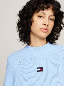 Swetry|Dzianina*Tommy Hilfiger Prążkowany Sweter O Pudełkowym Kroju VESSEL BLUE
