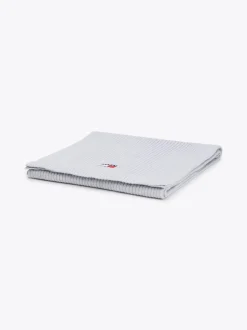 Czapki I Szaliki*Tommy Hilfiger Prążkowany Szalik Z Naszywką Heritage SILVER GREY HTR