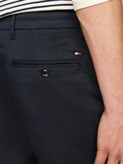 Spodnie*Tommy Hilfiger Proste Bawełniane Chinosy Denton Z Nadrukiem DESERT SKY