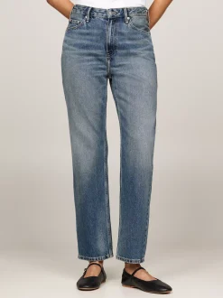 Jeansy*Tommy Hilfiger Proste Jeansy Do Kostki Z Wysokim Stanem PAT