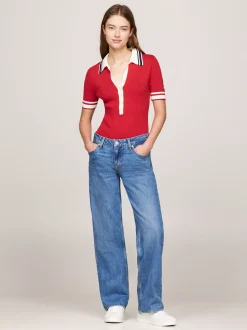 Jeansy*Tommy Hilfiger Proste Jeansy Sophie Z Niskim Stanem DENIM MEDIUM