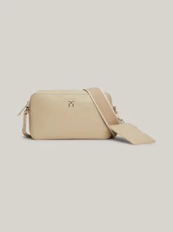 Torebki Na Pasku*Tommy Hilfiger Prostokątna Torebka Hilfiger Monotype BEIGE