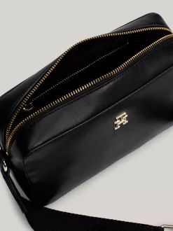 Torebki Na Pasku*Tommy Hilfiger Prostokątna Torebka Hilfiger Monotype BLACK