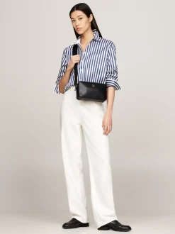 Torebki Na Pasku*Tommy Hilfiger Prostokątna Torebka Hilfiger Monotype BLACK
