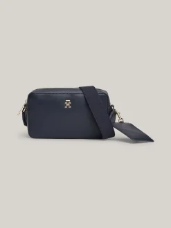 Torebki Na Pasku*Tommy Hilfiger Prostokątna Torebka Hilfiger Monotype SPACE BLUE