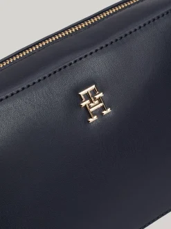 Torebki Na Pasku*Tommy Hilfiger Prostokątna Torebka Hilfiger Monotype SPACE BLUE