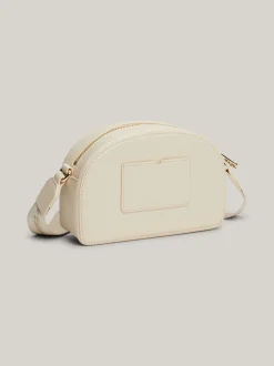 Torebki Na Pasku*Tommy Hilfiger Prostokątna Torebka Na Ramię Z Logo Na Pasku CLASSIC BEIGE