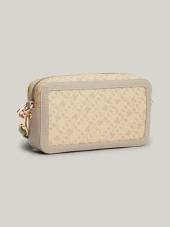 Torebki Na Pasku*Tommy Hilfiger Prostokątna Torebka TH Monoplay BEIGE