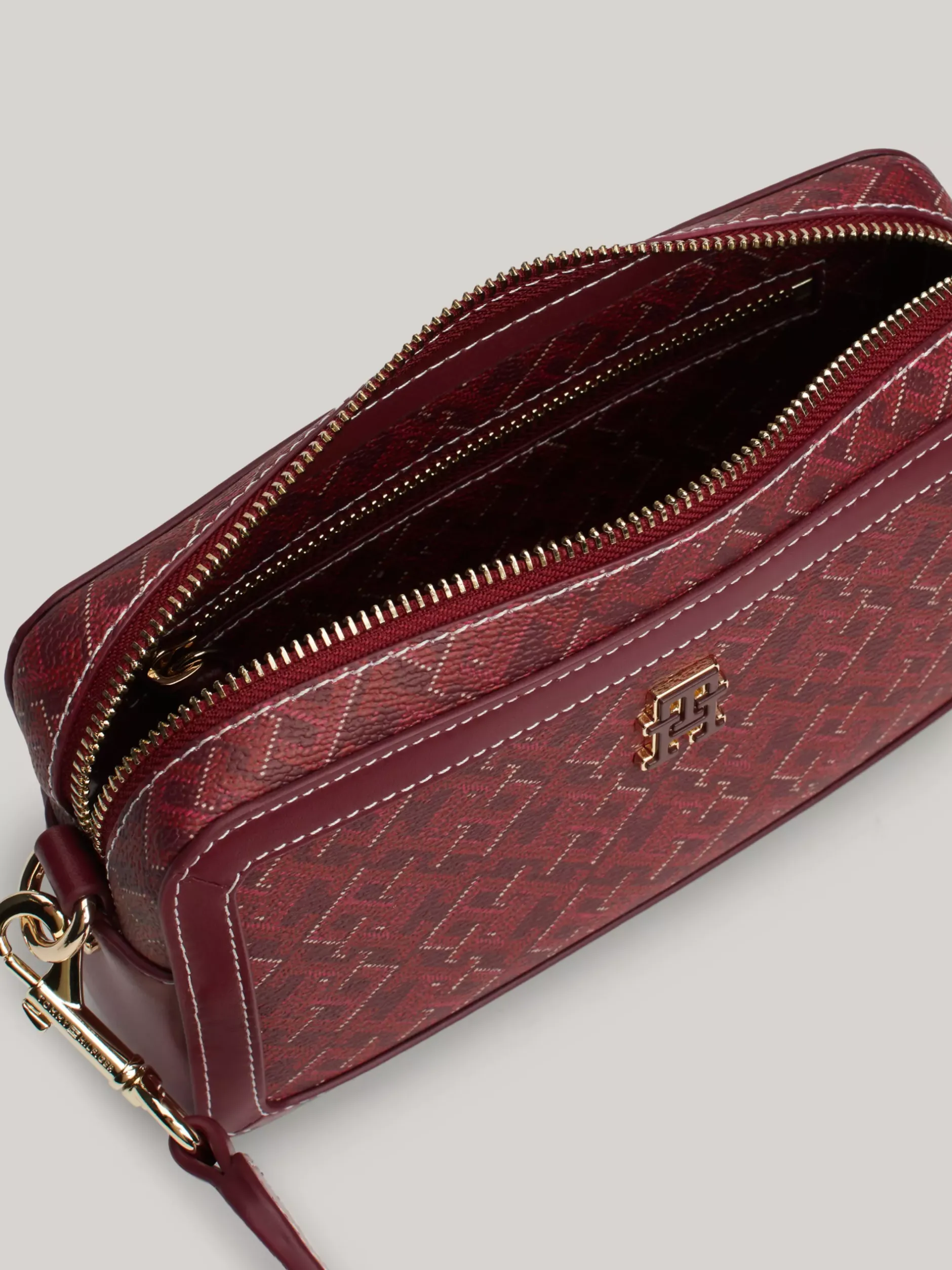Torebki Na Pasku*Tommy Hilfiger Prostokątna Torebka TH Monoplay ROUGE