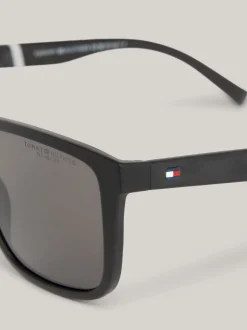 Okulary Przeciwsłoneczne*Tommy Hilfiger Prostokątne Okulary Przeciwsłoneczne MATTE BLACK