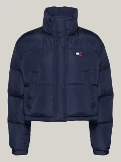 Kurtki & Płaszcze*Tommy Hilfiger Puchowa Kurtka Alaska Z Logo Z Tyłu DARK NIGHT NAVY