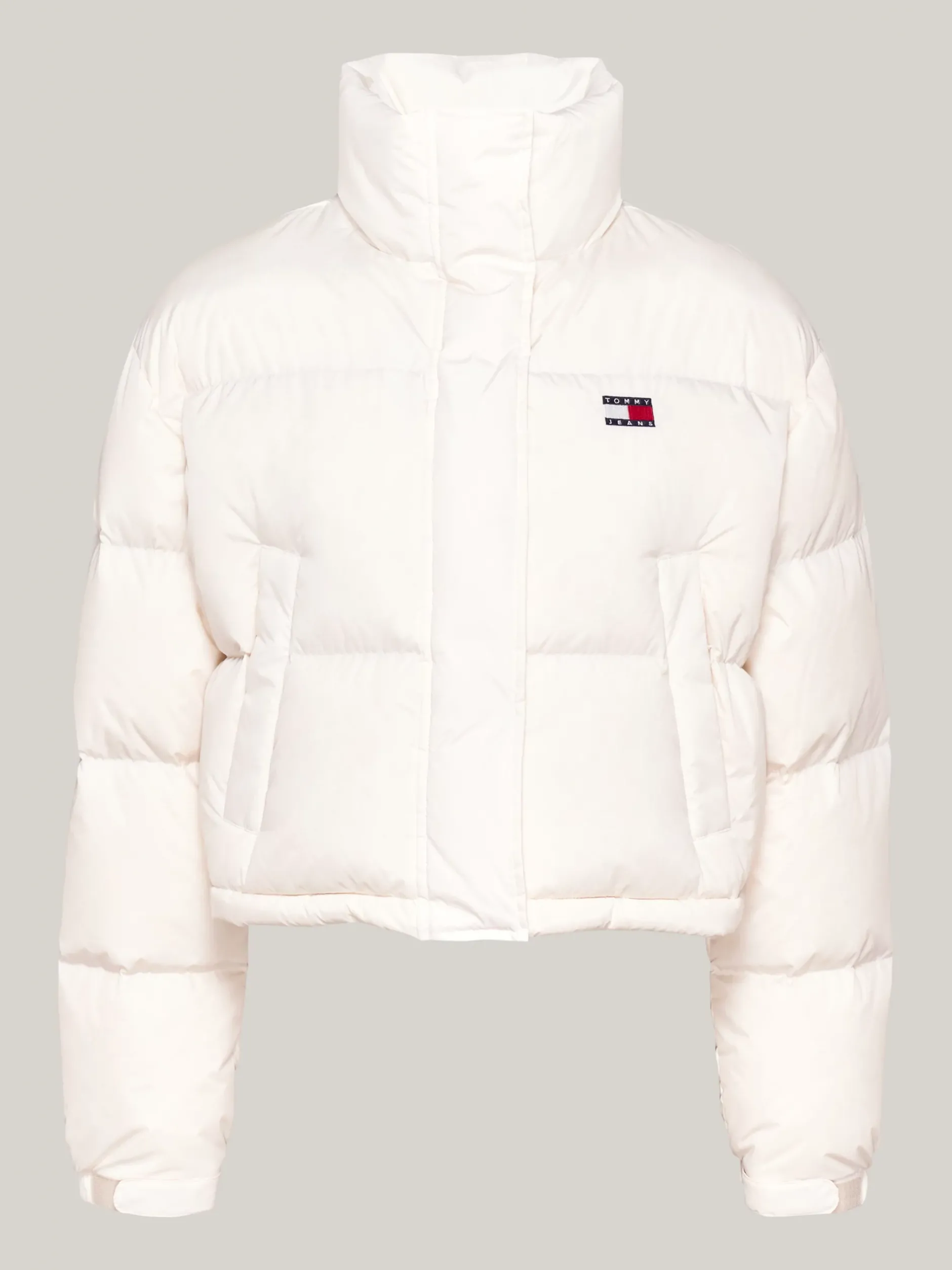 Kurtki & Płaszcze*Tommy Hilfiger Puchowa Kurtka Alaska Z Logo Z Tyłu ANCIENT WHITE