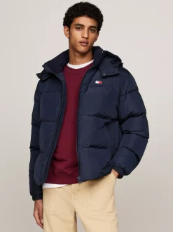 Kurtki & Płaszcze*Tommy Hilfiger Puchowa Kurtka Alaska Z Naszywką Z Flagą DARK NIGHT NAVY