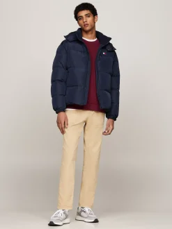 Kurtki & Płaszcze*Tommy Hilfiger Puchowa Kurtka Alaska Z Naszywką Z Flagą DARK NIGHT NAVY