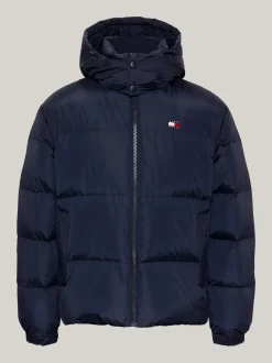 Kurtki & Płaszcze*Tommy Hilfiger Puchowa Kurtka Alaska Z Naszywką Z Flagą DARK NIGHT NAVY
